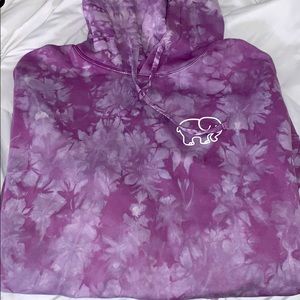 Purple tie dye ivory ella hoodie